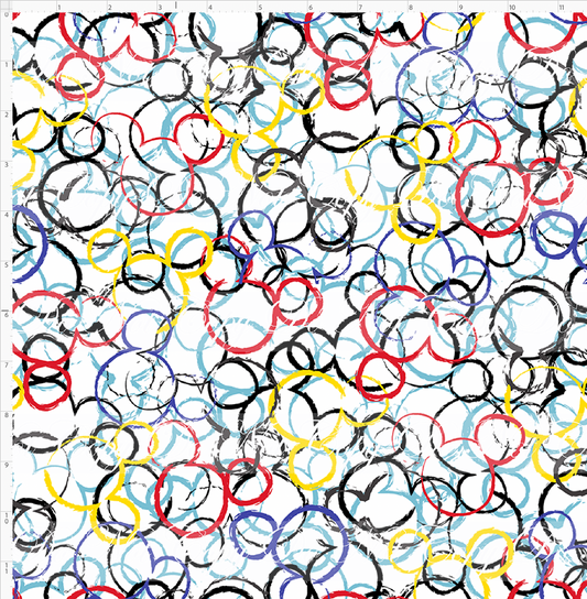 Mouse Pop - Mouse Head Swirls on white - Regular Scale