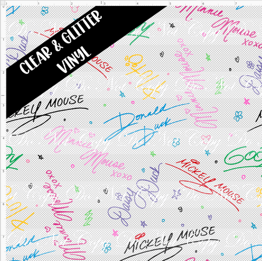 Mouse Pop - Signatures - small scale - CLEAR & GLITTER VINYL