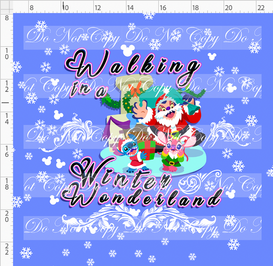 My Favorite Time of the Year - panel - blue guy - winter wonderland - cornflower - adult