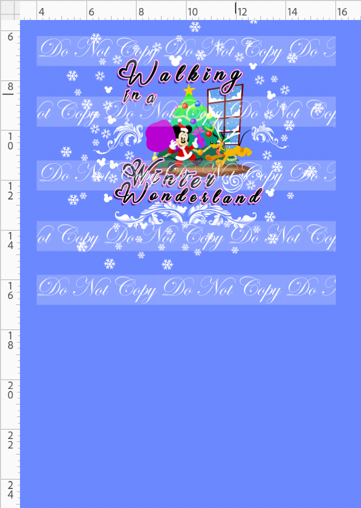 My Favorite Time of the Year - panel - boy mouse - winter wonderland - cornflower - child