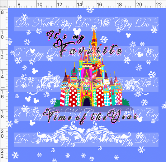 My Favorite Time of the Year - panel - castle - favorite time - cornflower - adult