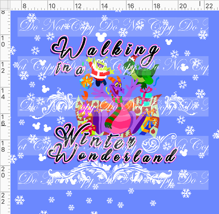 My Favorite Time of the Year - panel - fig - winter wonderland - cornflower - adult