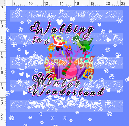 My Favorite Time of the Year - panel - fig - winter wonderland - cornflower - adult