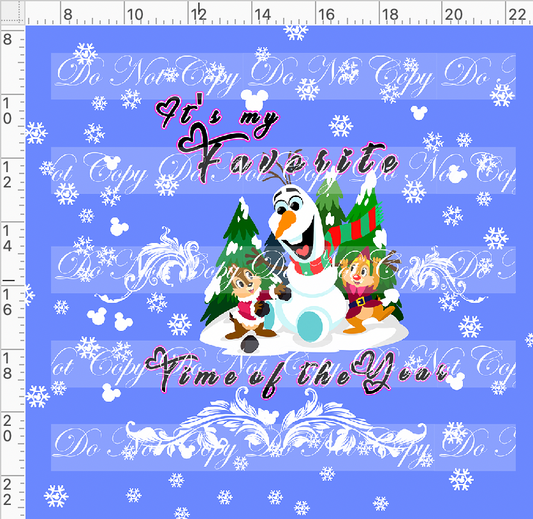 My Favorite Time of the Year - panel - snowman - Favorite Time - cornflower - adult