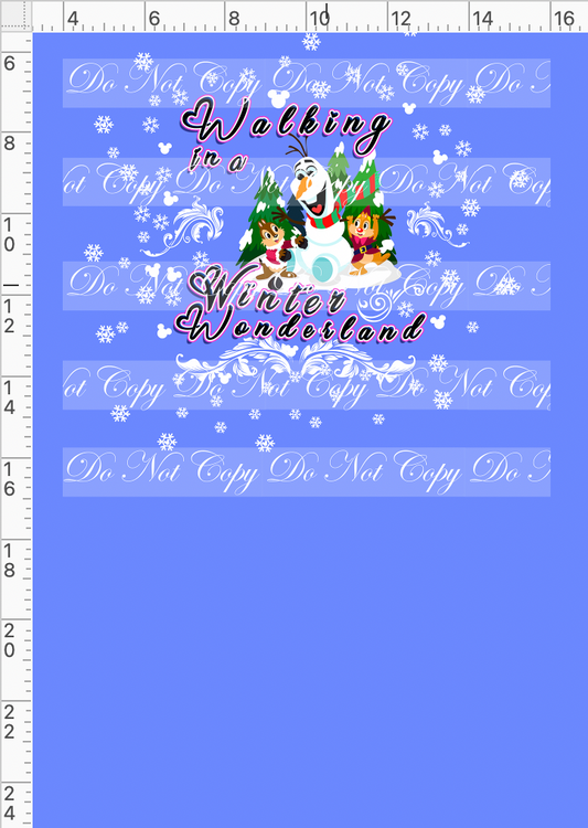 My Favorite Time of the Year - panel - snowman - winter wonderland - cornflower - child
