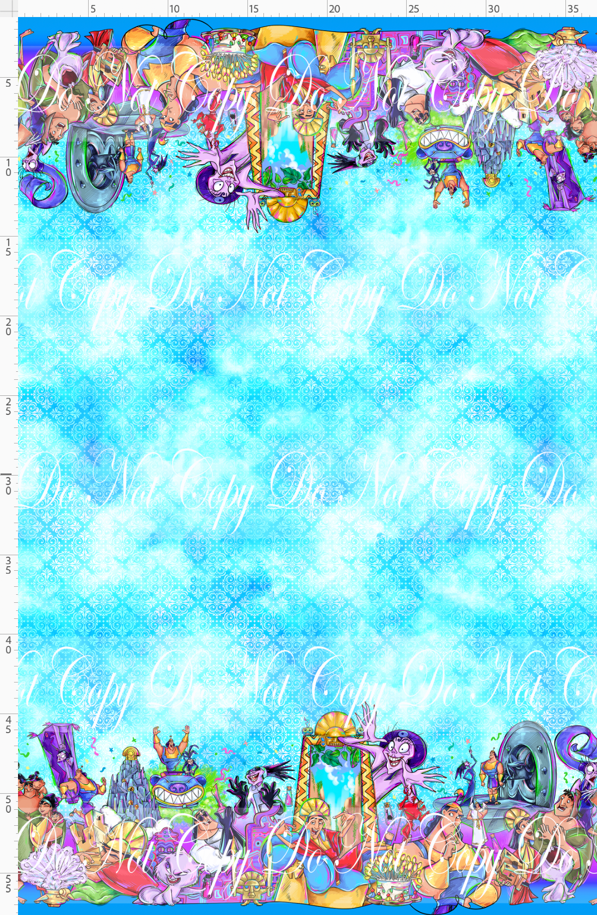 No Touchy - double border - blue