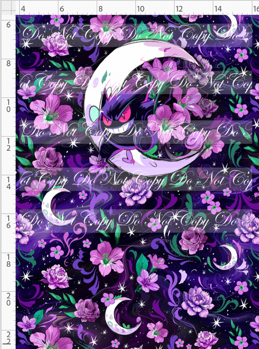 RETAIL LISTING: Nocturnal Cuties - panel - black and purple - gengar - CHILD