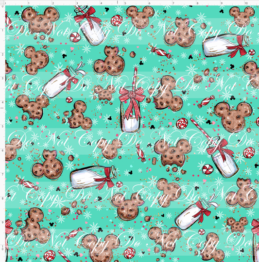 North Pole Milk and Co-Cookies - Aqua - Small Scale