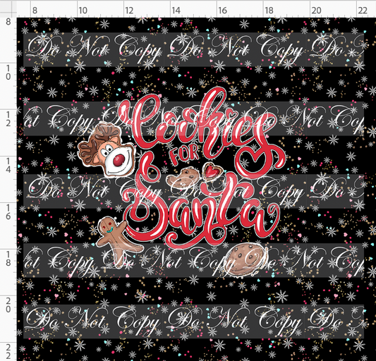North Pole Milk and Co - Panel - Black - Cookies for Santa - Adult