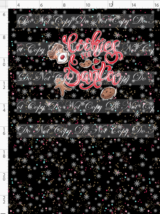 North Pole Milk and Co - Panel - Black - Cookies for Santa - child