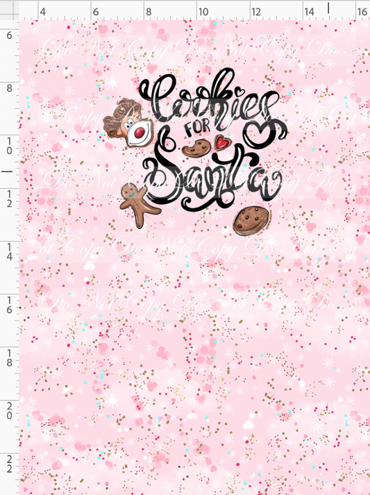 North Pole Milk and Co - Panel - Pink - Cookies for Santa - child