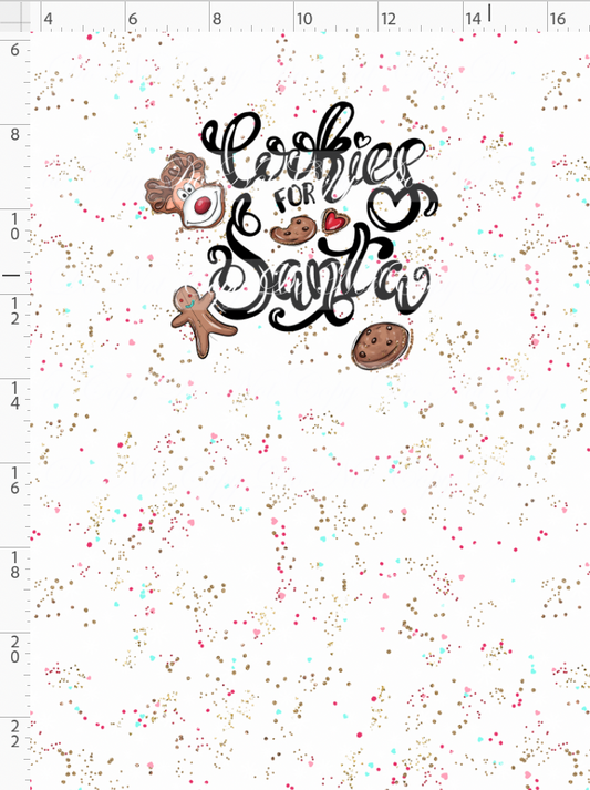 North Pole Milk and Co - Panel - White - Cookies for Santa - child