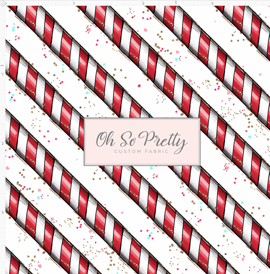 North Pole Milk and Co - candy diagonal stripes - small Scale