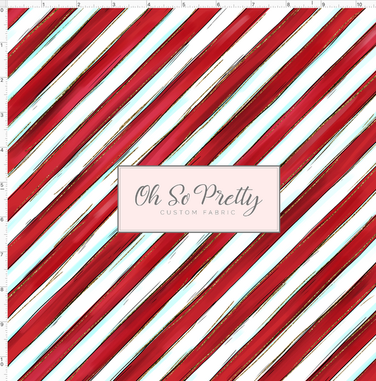 North Pole Milk and Co - stripes - red white - small Scale