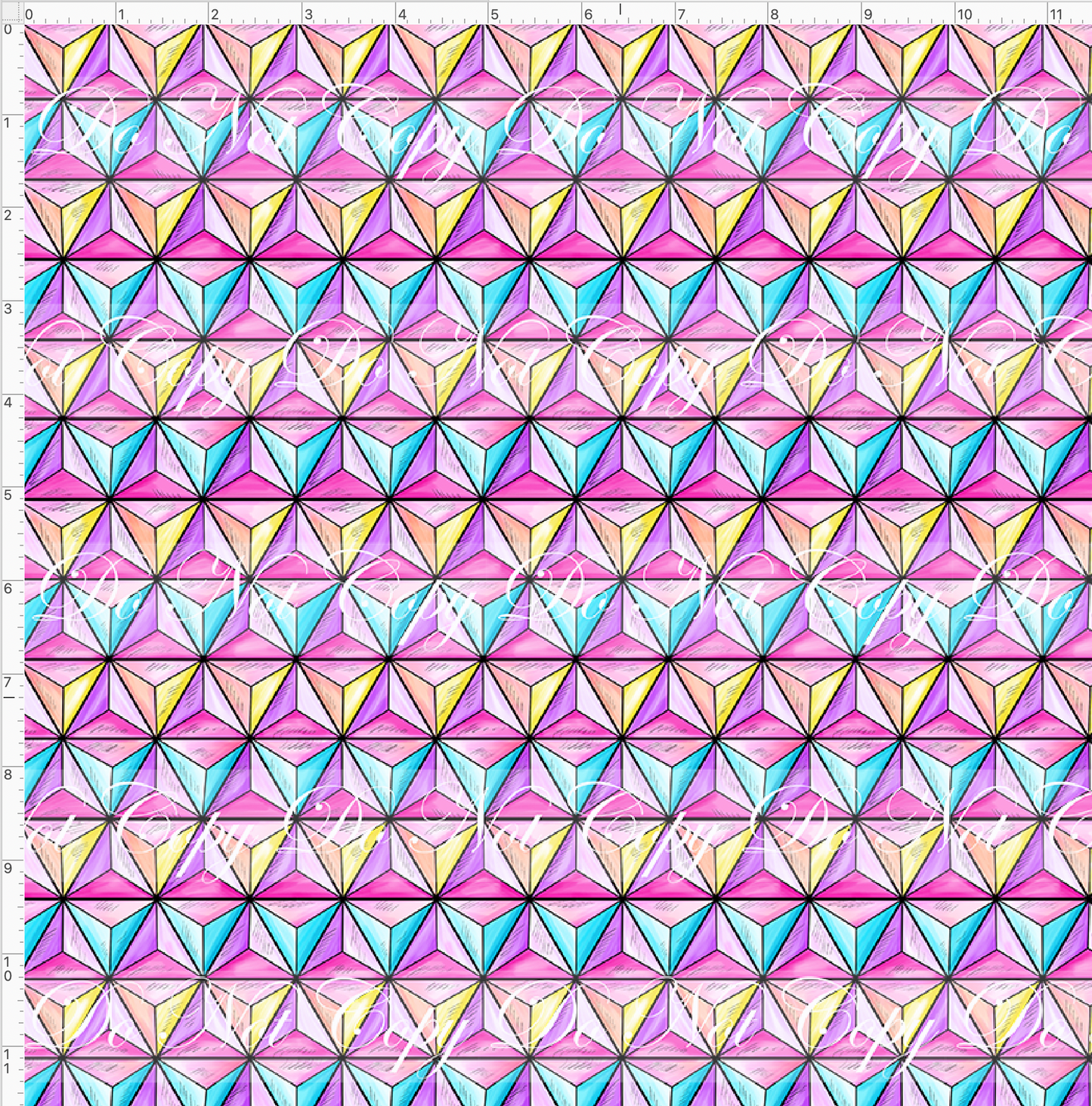 One little spark - triangles - colorful - regular scale