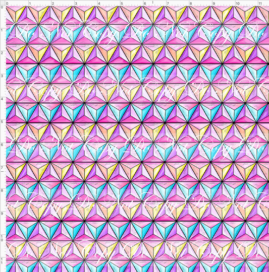 One little spark - triangles - colorful - regular scale