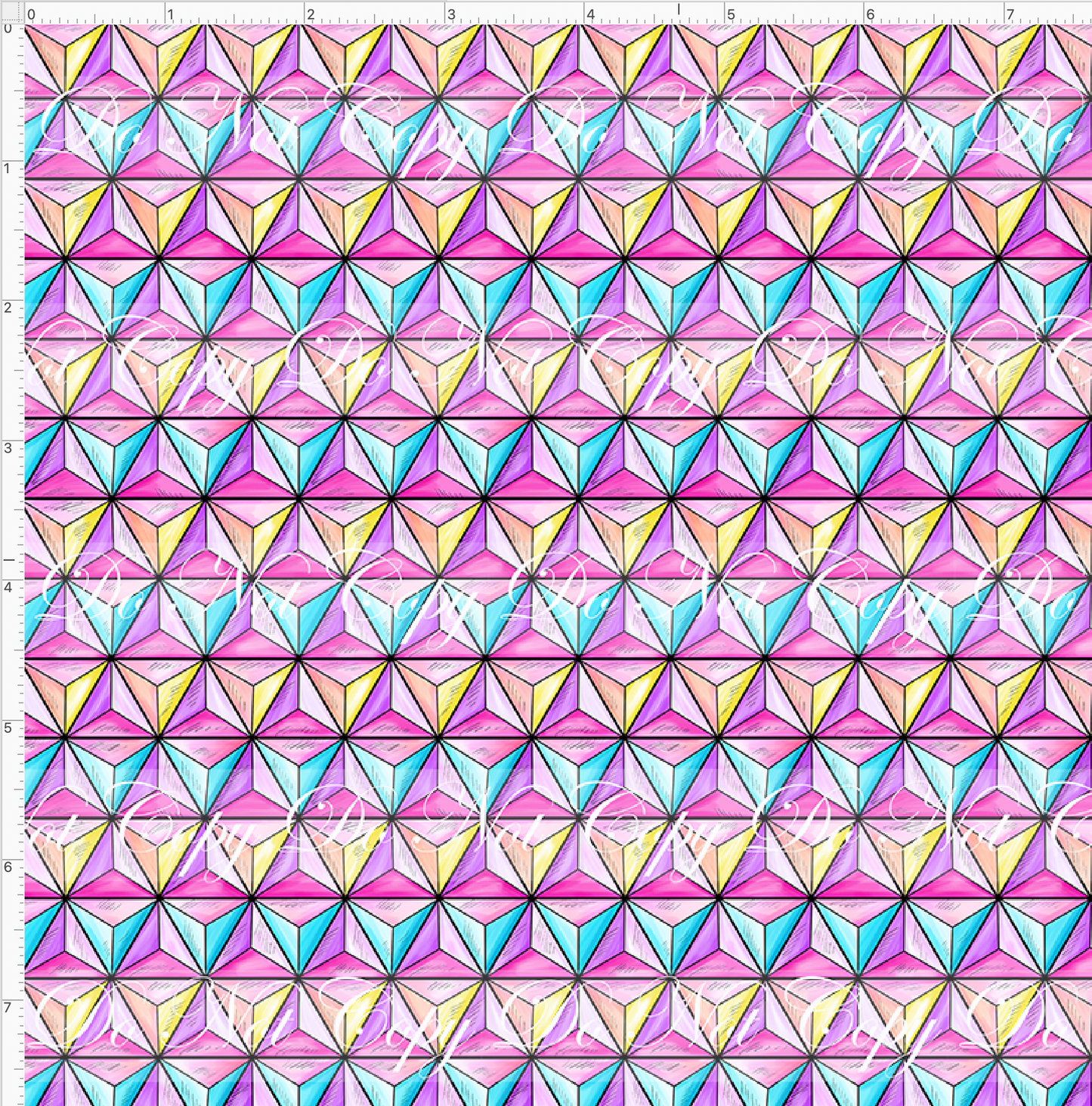 One little spark - triangles - colorful - small scale
