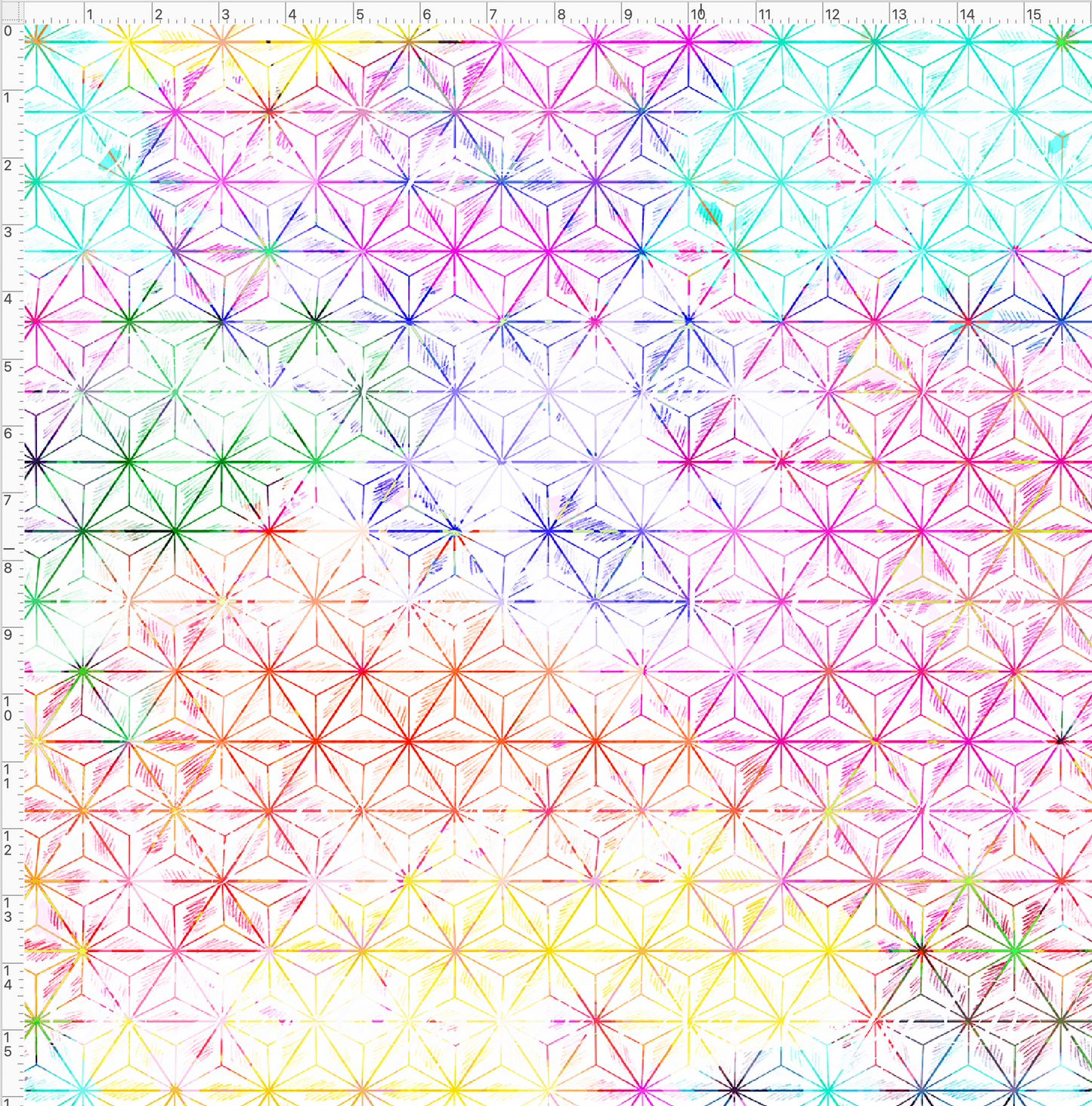 One little spark - triangles - erased white - large scale