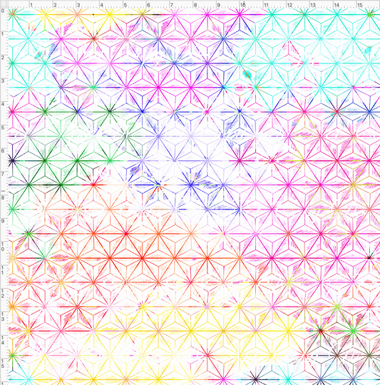 One little spark - triangles - erased white - large scale