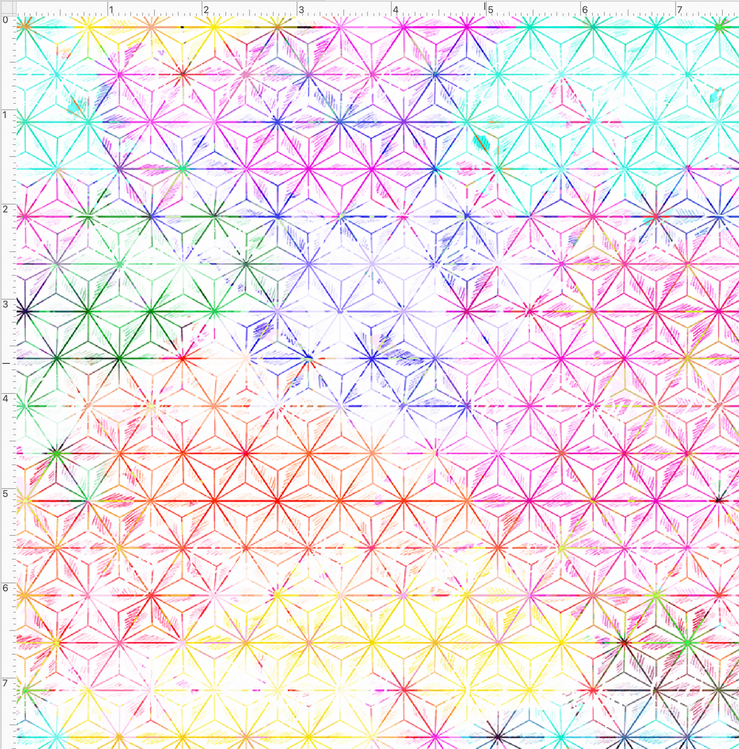 One little spark - triangles - erased white - small scale