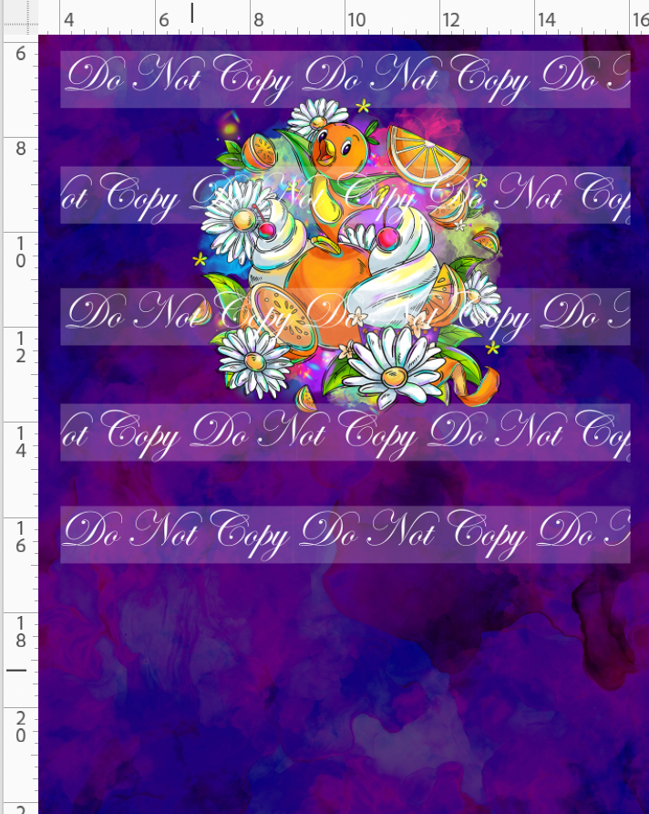 Orange Sunshine - Panel - Purple - bird and whip - CHILD
