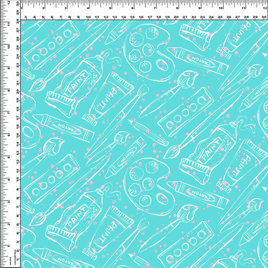 Art Class - Basics - Teal Silhouettes
