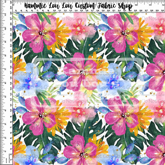Paradise - White Hibiscus Floral