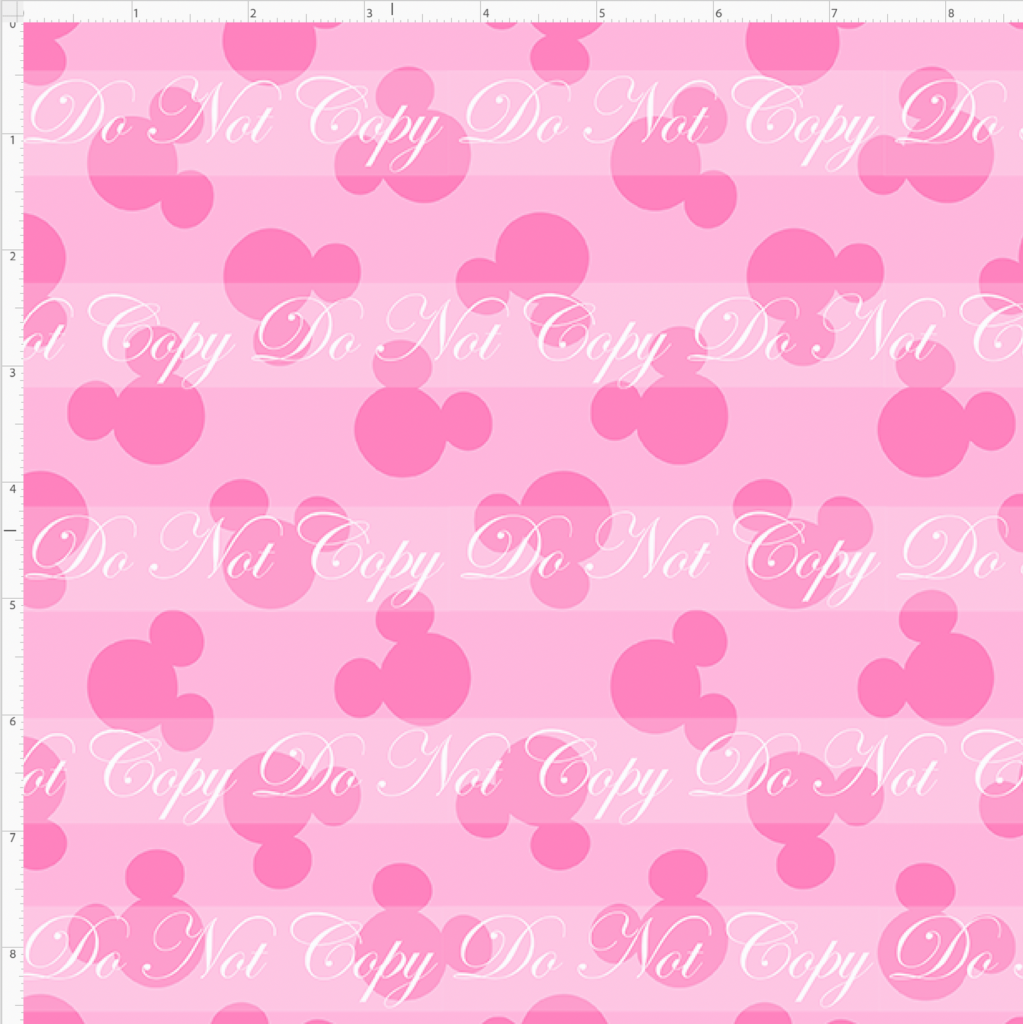 Pastel Mouse Heads - Dark Pink