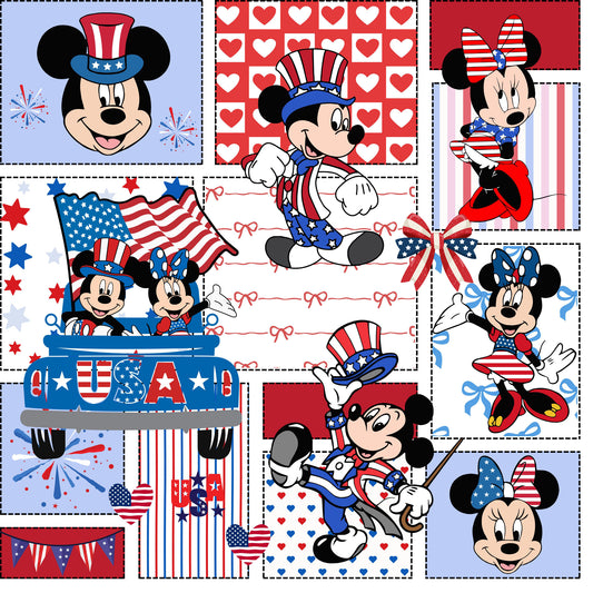 Patriotic Mouse - Patchwork Main - Regular Scale