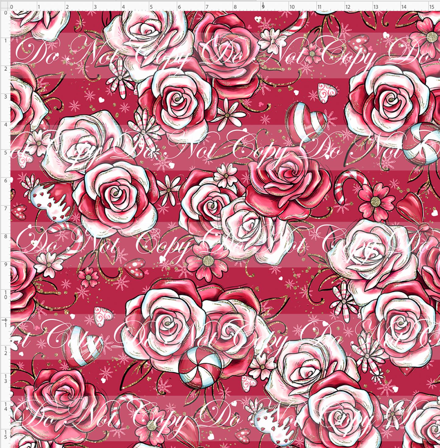 Peppermint Mouse - Roses - Large Scale