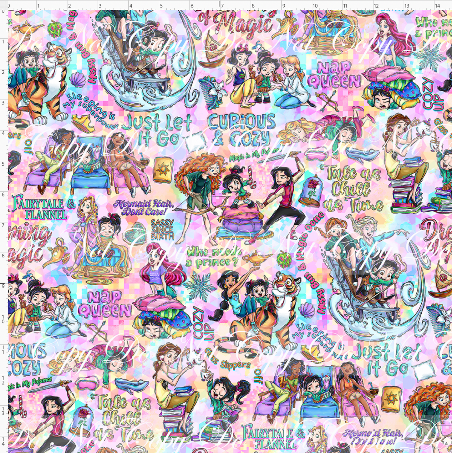 Pixel Princesses-Words-regular scale-pastel background
