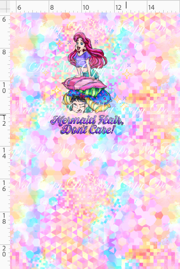 Pixel Princesses-panel-mermaid-pastel background-child