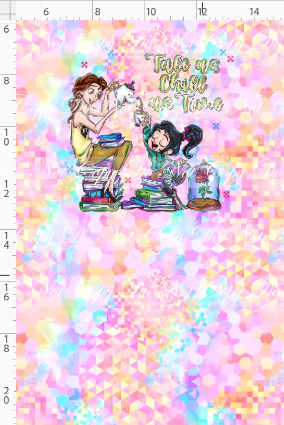 Pixel Princesses-panel-tale as chill as time-pastel background-child