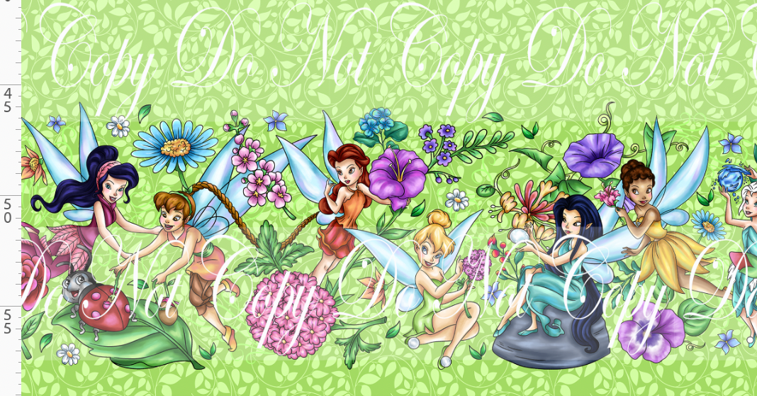 Pixie Dust Dreams - Double Border - Lime