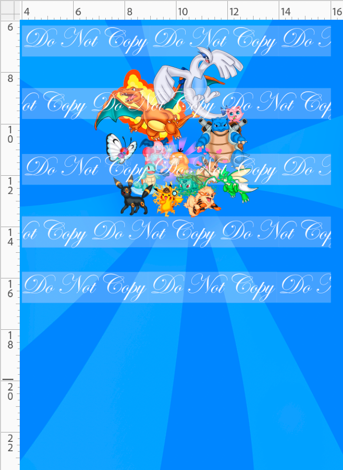 Pocket Critters blue panel child