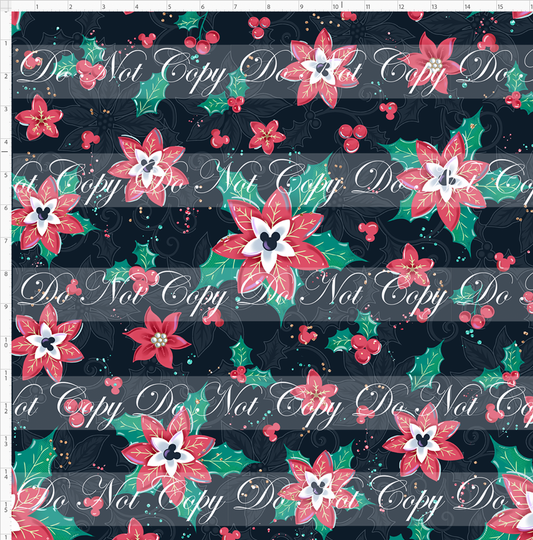 Poinsettia Mouse - Poinsettia - Black - Large Scale