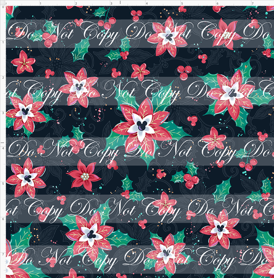 Poinsettia Mouse - Poinsettia - Black - Small Scale