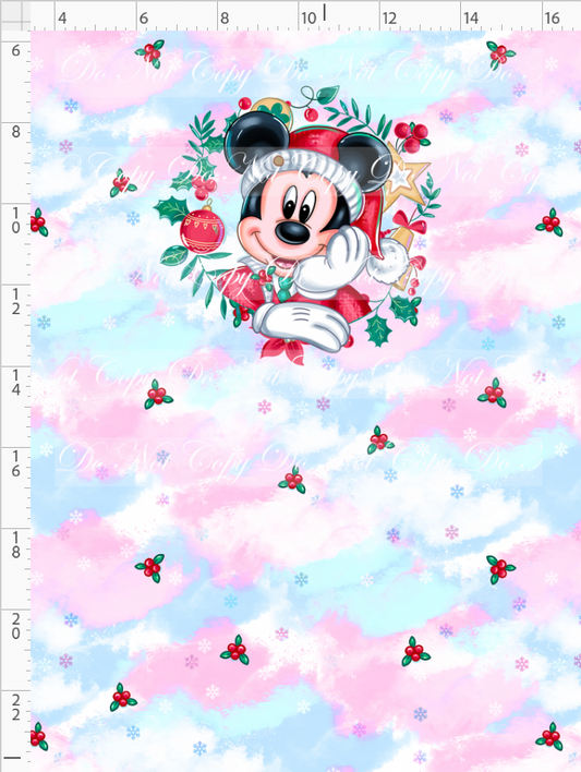 Poinsettia Mouse - panel - boy mouse - colorful - child