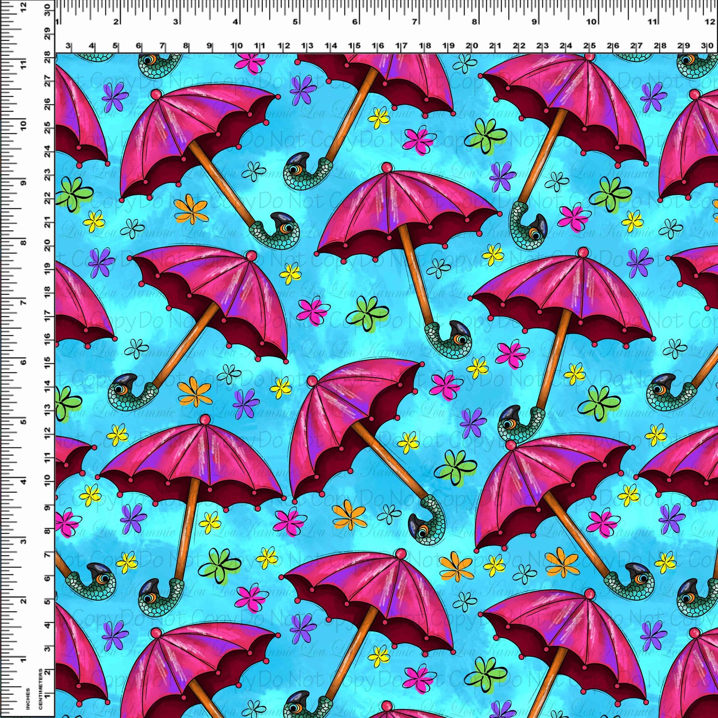 Practically Perfect - Coordinate - Umbrella Toss - Teal