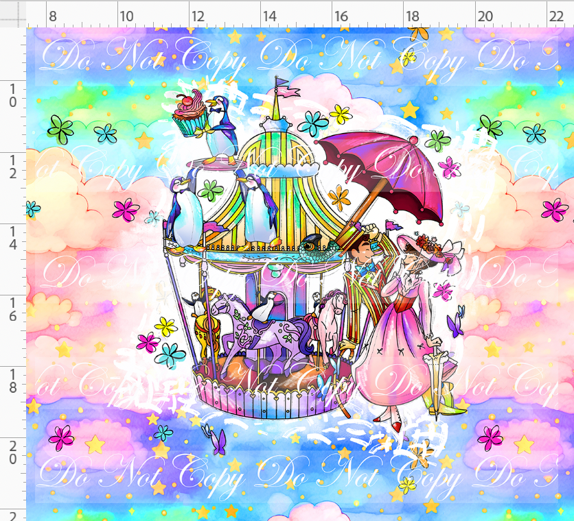 Practically Perfect - Panel - Adult - Rainbow