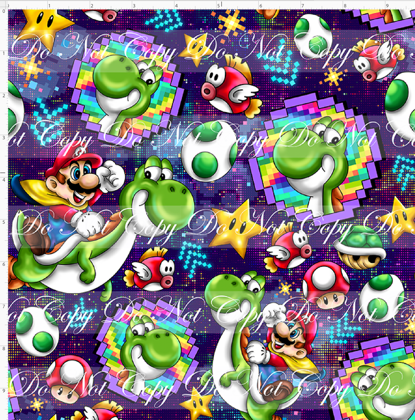 Press Start - Coordinate - Yosh - dark pixel - regular scale