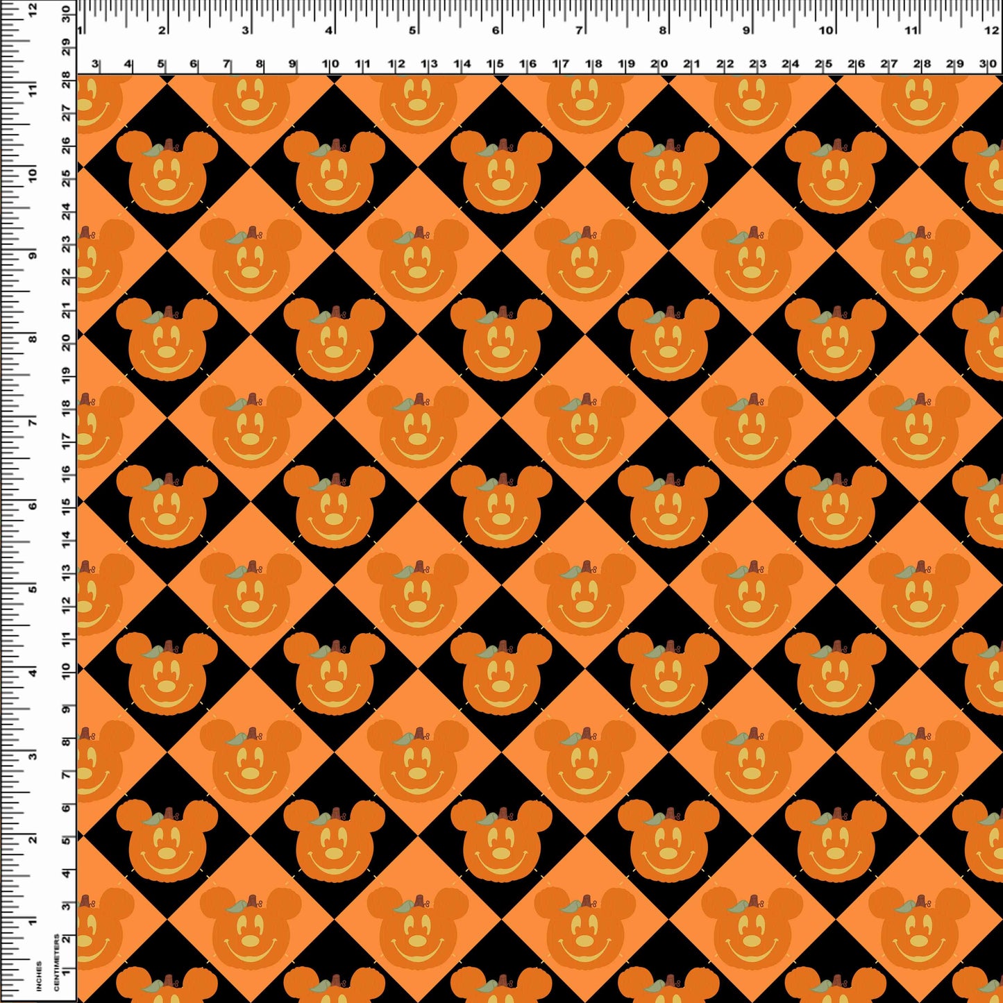 Pretty Spooky - Fall Mouse - Pumpkin Argyle