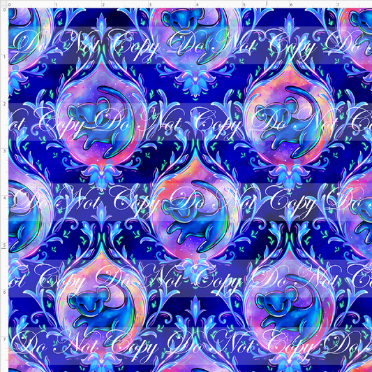 Pride of the Savannah - Damask - Navy - Small Scale