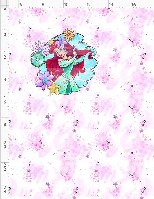 RETAIL LISTING: Princess Power - Panel - Mermaid - Pink - CHILD
