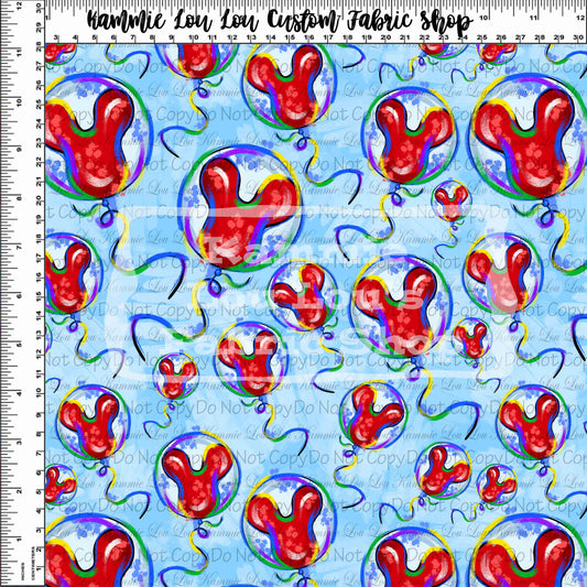 Colorful Mouse - Balloons - Light Blue - Regular Scale