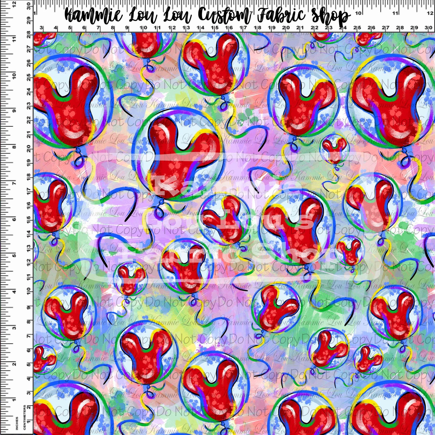 Colorful Mouse - Balloons - Rainbow - Regular Scale