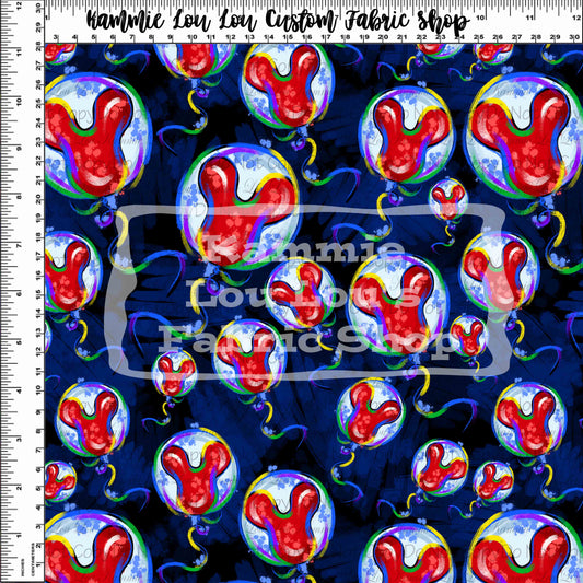 Colorful Mouse - Balloons - Dark Blue - Regular Scale