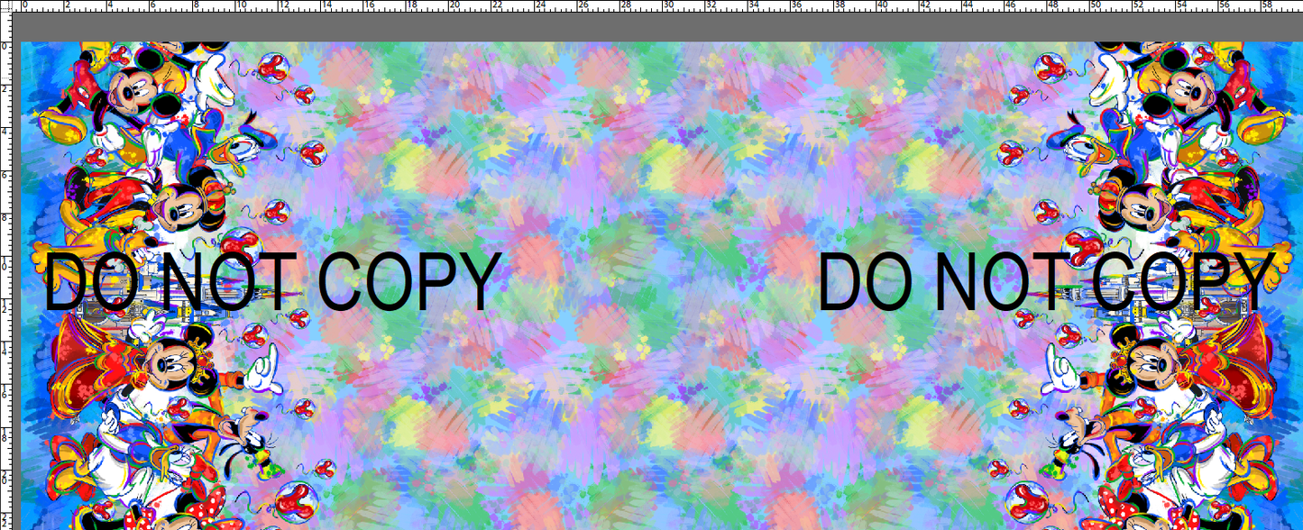 Colorful Mouse - Double Border - Rainbow