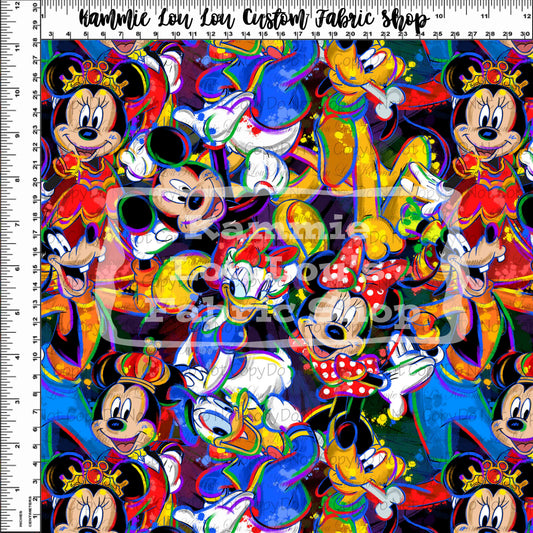 Colorful Mouse - Main Design - Black - Regular Scale