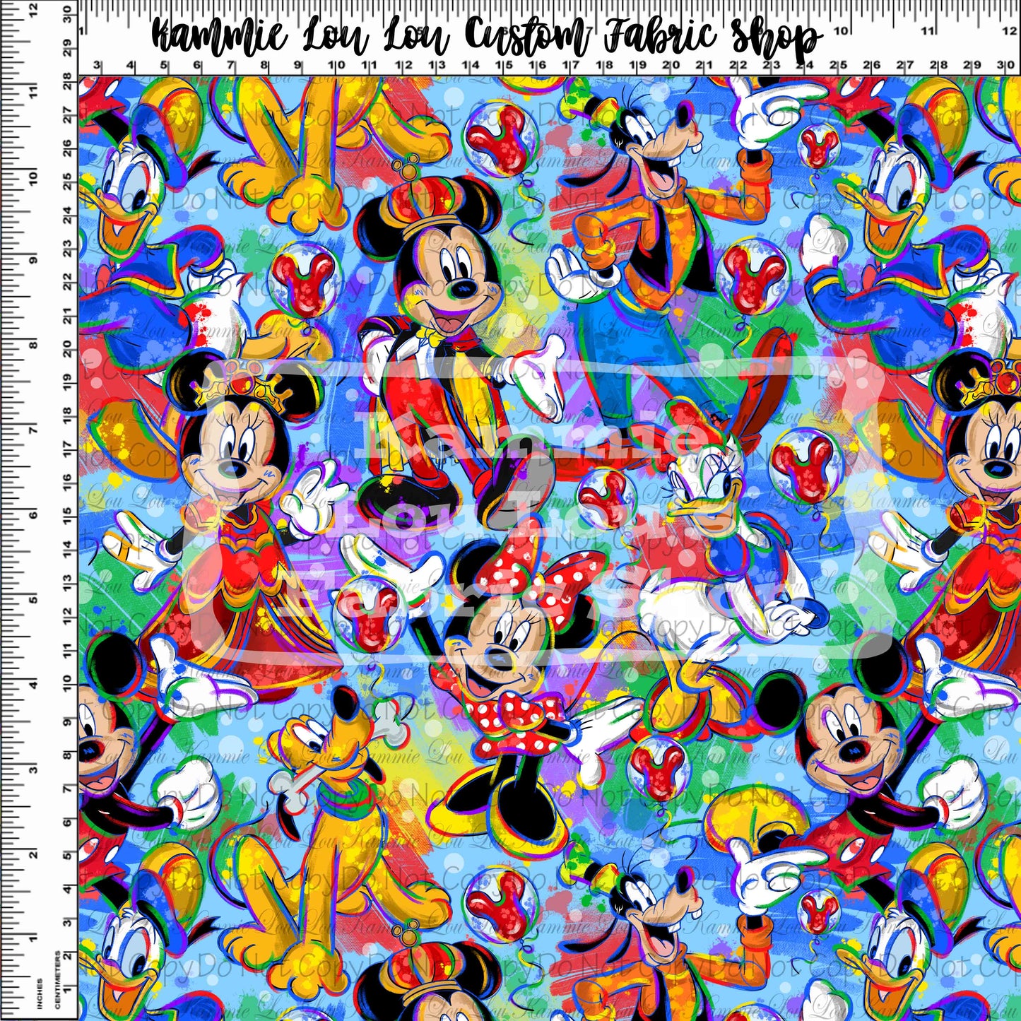 Colorful Mouse - Main Design - Lt Blue - Regular Scale